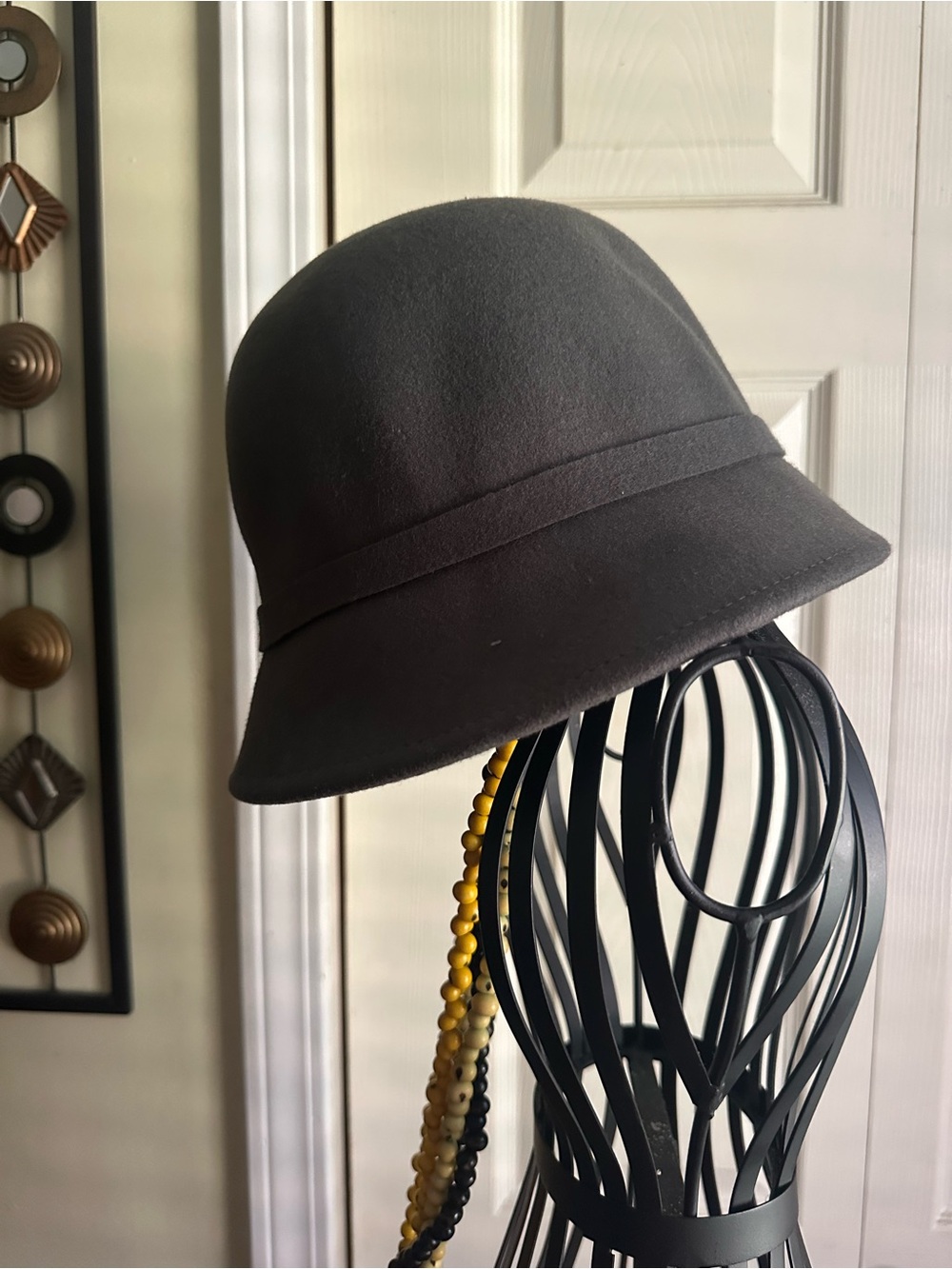 Magid Charcoal Grey Wool Felt Hat with Bow Accent - Picture 2 of 6
